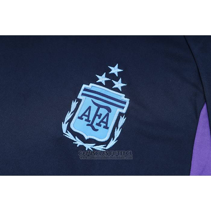 Fato de Treino Argentina Manga Curta 2023-2024 Azul - Calcas Curta